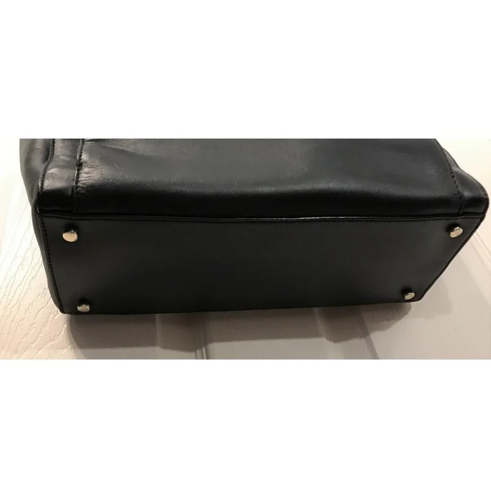 Kate Spade Hampton Road Large Black Leather Tote Bag Handbag
